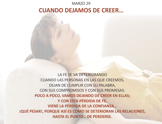 Cuando dejamos de creer...